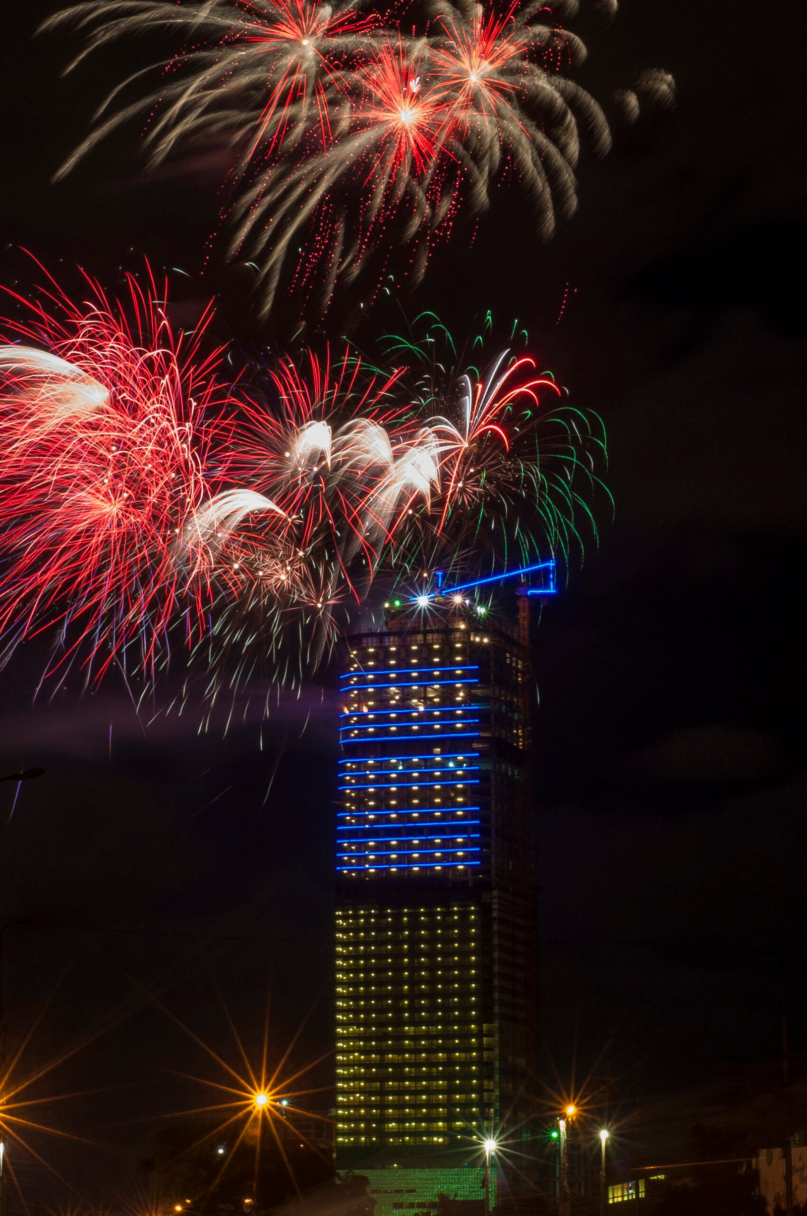 Fireworks From The Tallest Building of Pakistan